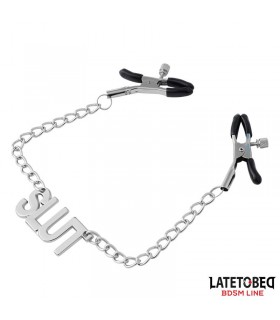 Pinzas para Pezones con Cadena - Slut