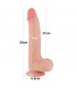 Dildo Dual Density Piel Deslizante 8.5 Natural