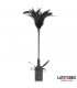Multi Feathers Tickler and Lace Ribbon Paddle Comb