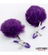 Pinzas para Pezones con Pelo Púrpura