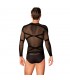 T101 Camiseta Manga Larga Semi Transparente S/M/L