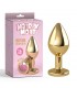 Rosy Gem Plug Anal Dorado con Joya Talla M