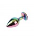 Rainbow Gem Plug Anal Multicolor con Joya Talla M