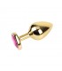 Rosy Heart Plug Anal dorado con Joya Talla M