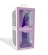 Dildo que Cambia de Color Púpura a Rosa Talla L Silicona Líq