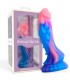 Dildo Dragón Brilla en la Oscuridad Silicona Líquida 18 cm