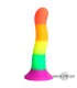 Dildo Silicona Líquida Color Arcoiris 18 cm
