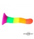 Dildo Silicona Líquida Color Arcoiris 18 cm