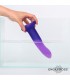 Dildo que Cambia de Color Azul a Púrpura con Vibración Talla