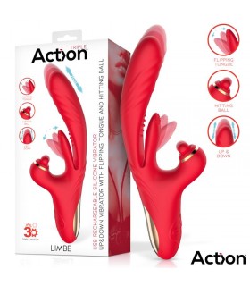 Limbe Vibrador con Lengua Flip-Flap, Bola Percutora y Up and