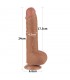 Dildo Sliding Skin 9.5 Marrón