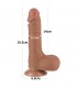 Dildo Sliding Skin 7.5 Marrón