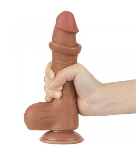 Dildo Sliding Skin 8 Marrón