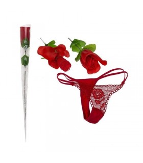 Rosa con Tanga Color Rojo