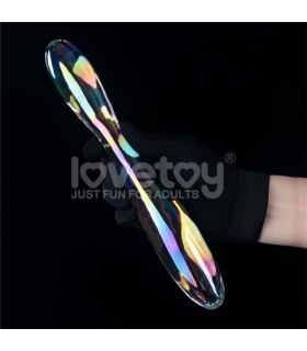 Dildo de Cristal que Brilla en la Oscuridad Twilight Gleam D