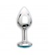 Plug Anal de Metal Sofia con Joya Azul