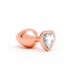Plug Anal con Joya en Forma de Corazón Pisa Rose Gold