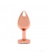 Plug Anal con Joya en Forma de Corazón Pisa Rose Gold