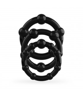 KIT 3 ANILLOS TRIPLE BEADS