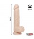 Dildo Realista Silicona Líquida Dual Layer 8.25 Blanco
