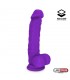 Dildo Realista Silicona Líquida Dual Layer 8 Púrpura