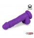 Dildo Realista Silicona Líquida Dual Layer 8 Púrpura
