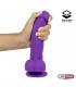 Dildo Realista Silicona Líquida Dual Layer 8 Púrpura