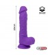 Dildo Realista Silicona Líquida Dual Layer 8 Púrpura