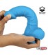 Dildo Realista Silicona Líquida Dual Layer 8 Azul