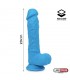 Dildo Realista Silicona Líquida Dual Layer 8 Azul