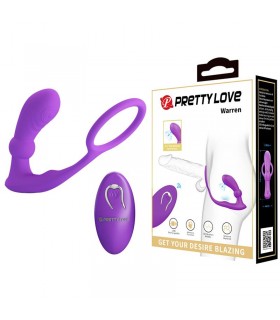 Warren Plug Anal y Anillo para el Pene con Vibración y Pulsa