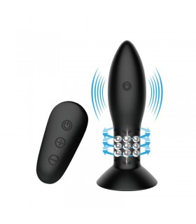 Plug Anal Inflable con Vibración y Rotación Control Remoto M