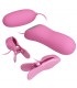 Pinzas para Pezones y Huevo Vibrador con Electro shock