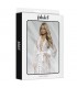 Lucy Peignoir Semi Transparente y Tanga Blanco