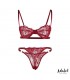 Mia Set Sujetador y Tanga de Encaje Burgundy