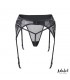 Luva Set de Liguero con Encaje Floral y Tanga