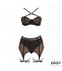 Aria Set Sujetador, Tanga, Ligero y Ligas