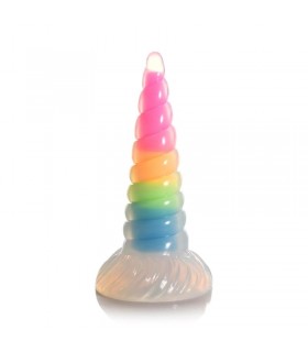 Dildo Luminiscente Rainbow Brilla en la Oscuridad