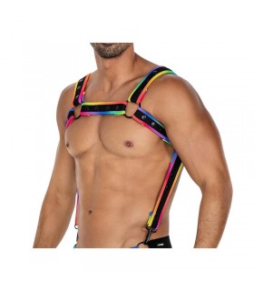 H4RNESS05 Arnés de Pecho Neon MultiColor Talla Única