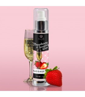 ACEITE MASAJE FRESAS&CAVA 50ML SECRET