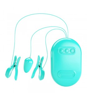 Surprise Box Huevo Vibrador y Pinzas para Pezones con Electr