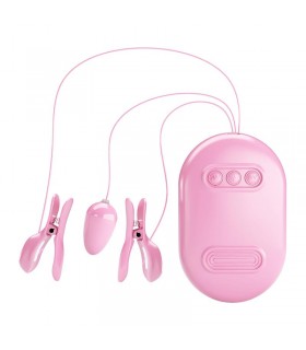 Surprise Box Huevo Vibrador y Pinzas para Pezones con Electr