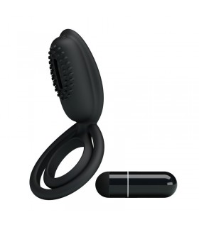 Pretty Love Anillo Vibrador Esther Color Negro
