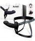 Arnés Strap-On con Dildo Hueco Silicona Premium Talla S Negr