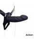Arnés Strap-On con Dildo Hueco Silicona Premium Talla S Negr