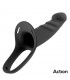 Arnés Strap-On con Dildo Hueco Silicona Premium Talla S Negr