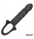 Arnés Strap-On con Dildo Hueco Silicona Premium Talla S Negr