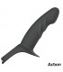 Arnés Strap-On con Dildo Hueco Silicona Premium Talla S Negr