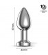 Dimpor Plug Anal Cromado con Vibración USB Magnético Talla M