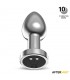 Dimpor Plug Anal Cromado con Vibración USB Magnético Talla L